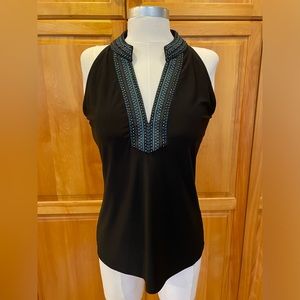 White House Black Market embroidered halter